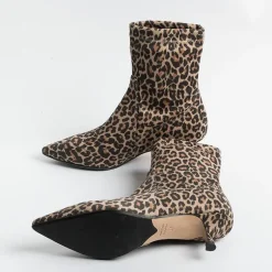 Anna F. Ankle Boots*Anna F - Ankle Boot - 9800 - Stretch Fabric - Spotted