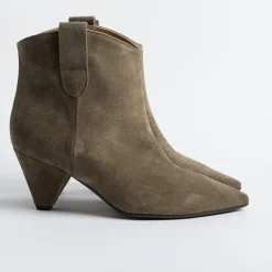 Anna F. Ankle Boots*Anna F - Ankle Boot - 9883 - Velor Tortora