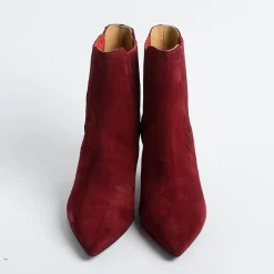 Anna F. Ankle Boots*Anna F - Ankle Boot - 9884 - Velor Carmine