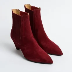 Anna F. Ankle Boots*Anna F - Ankle Boot - 9884 - Velor Carmine