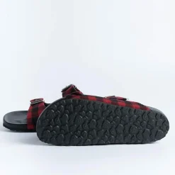 Anna F. Low Sandals*Anna F - Flat Sandals - 3374 - Red Check