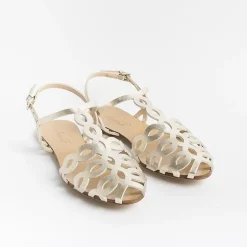 Anna F. Ceremony - Shoes And Clutches* - Flat Sandals 3628 - Platinum Laminate