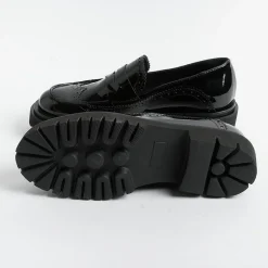 Anna F. Loafers*Anna F - Moccasin - 1498 - Patent - Black