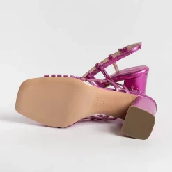 Anna F. Sandals With Heel* - Sandals With Heels - 3623 - Fuchsia Laminate
