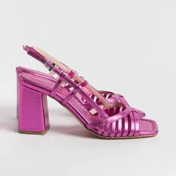 Anna F. Sandals With Heel* - Sandals With Heels - 3623 - Fuchsia Laminate