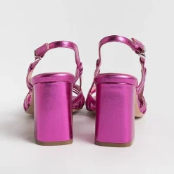 Anna F. Sandals With Heel* - Sandals With Heels - 3623 - Fuchsia Laminate
