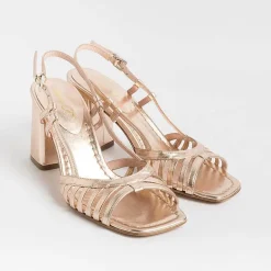 Anna F. Ceremony - Shoes And Clutches* - Sandals With Heels - 3623 - Powder Laminate