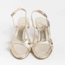Anna F. Sandals With Heel* - Sandals With Heels - 3664 - Platinum Laminate