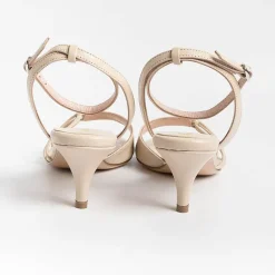 Anna F. Sandals With Heel* - Sandals With Heels - 3665 - Chalk Nappa