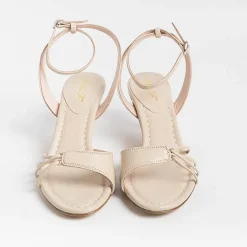 Anna F. Sandals With Heel* - Sandals With Heels - 3665 - Chalk Nappa