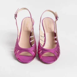 Anna F. Sandals With Heel* - Sandals With Heels - 3656 - Fuchsia Laminate