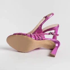 Anna F. Sandals With Heel* - Sandals With Heels - 3656 - Fuchsia Laminate