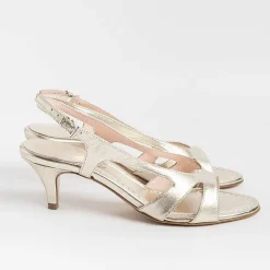 Anna F. Ceremony - Shoes And Clutches* - Sandals With Heels - 3664 - Platinum Laminate