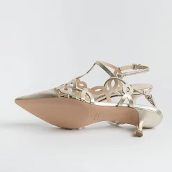Anna F. Wedding Shoes* - Sling Back - 1483 - Platinum Laminate