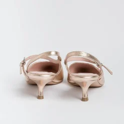 Anna F. Ceremony - Shoes And Clutches* - Sling Back 1318 - Laminate Powder