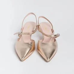 Anna F. Ceremony - Shoes And Clutches* - Sling Back 1318 - Laminate Powder