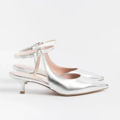Anna F. Wedding Shoes* - Slingback - 1411 - Silver Laminate