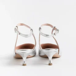 Anna F. Wedding Shoes* - Slingback - 1411 - Silver Laminate