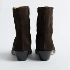 Anna F. Texans*Anna F - Texan Ankle Boot - 9677 - Dark Brown Velor