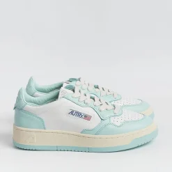 AUTRY - Collezione donna Sneakers*Autry - Aulw Wb20 - Sneakers Low Wom Leat - White / Turquoise