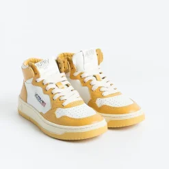 AUTRY - Collezione donna Sneakers*Autry - Aumw Wb12 - Sneakers Mid Wom Leat - Mustard