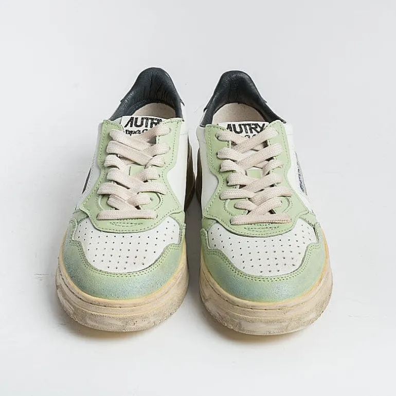 AUTRY - Collezione donna Sneakers*Autry - Avlw Sv18- Sneakers Low Wom Leat - Green Blue - Vintage Edition