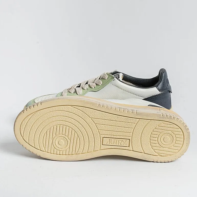 AUTRY - Collezione donna Sneakers*Autry - Avlw Sv18- Sneakers Low Wom Leat - Green Blue - Vintage Edition