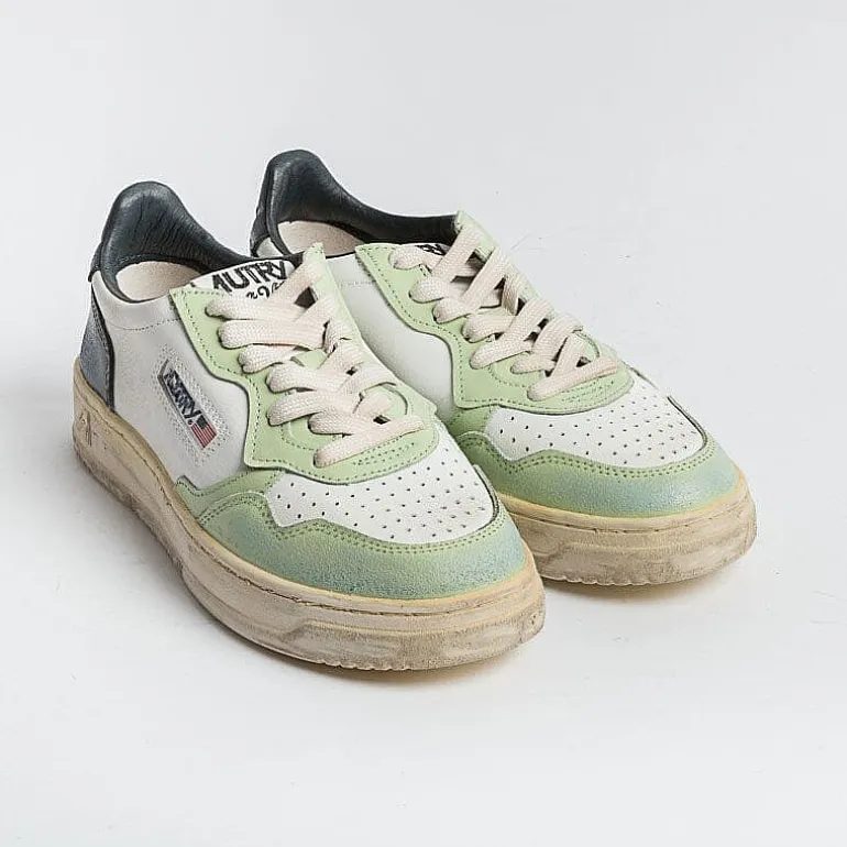 AUTRY - Collezione donna Sneakers*Autry - Avlw Sv18- Sneakers Low Wom Leat - Green Blue - Vintage Edition