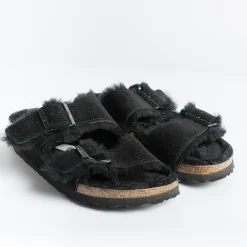 BIRKENSTOCK Low Sandals* - Flat Sandals 0752663 - Arizona Fur - Black
