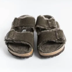 BIRKENSTOCK Low Sandals* - Flat Sandals 1020528 - Arizona Fur - Mocca