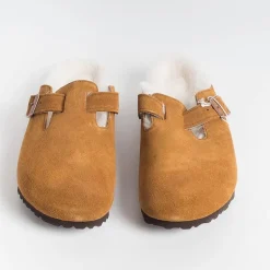 BIRKENSTOCK Sabots And Sleepers* - Sleepers 1001141- Boston Fur - Mink