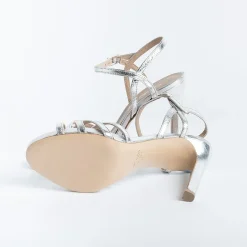 CAPPELLETTO 1948 Sandals With Heel*Cappellettoshop - Sandals With Heels - Lilyan3 - Silver Laminate