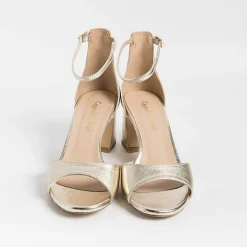 CAPPELLETTO 1948 Wedding Shoes*Cappellettoshop - Sandals With Heels - Aleta 4 - Platinum Laminate
