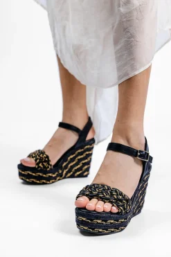 CASTAÑER Sandals With Heel*Castaner - Sandals With Heels - Espadrilles - Joaquina - Black Gold