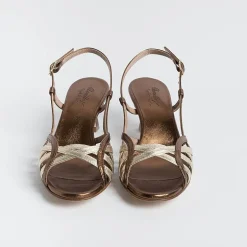 CHEVILLE Sandals With Heel* - Sandals With Heel - Clizia - Bronze Gold