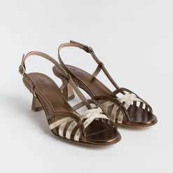 CHEVILLE Sandals With Heel* - Sandals With Heel - Clizia - Bronze Gold