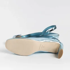 DEL CARLO Ceremony - Shoes And Clutches* - Sling Back - 11303 - Mirror - Sky