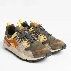 FLOWER MOUNTAIN Sneakers* - Yamano 3 Sneakers - 1B41 Gray / Military Green