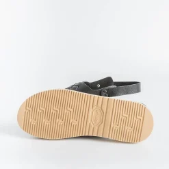 FRACAP Low Sandals* - Flat Sandals D177 - Nebrasca - Black