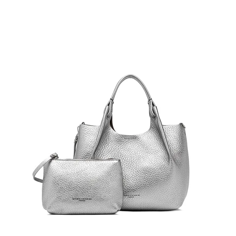 Gianni Chiarini Tote Bags* - Bs 9719 - Dua - Dark Silver Beaver