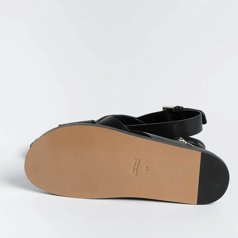 GUGLIELMO ROTTA Low Sandals* - Flat Sandals - Tilly - Black Leather