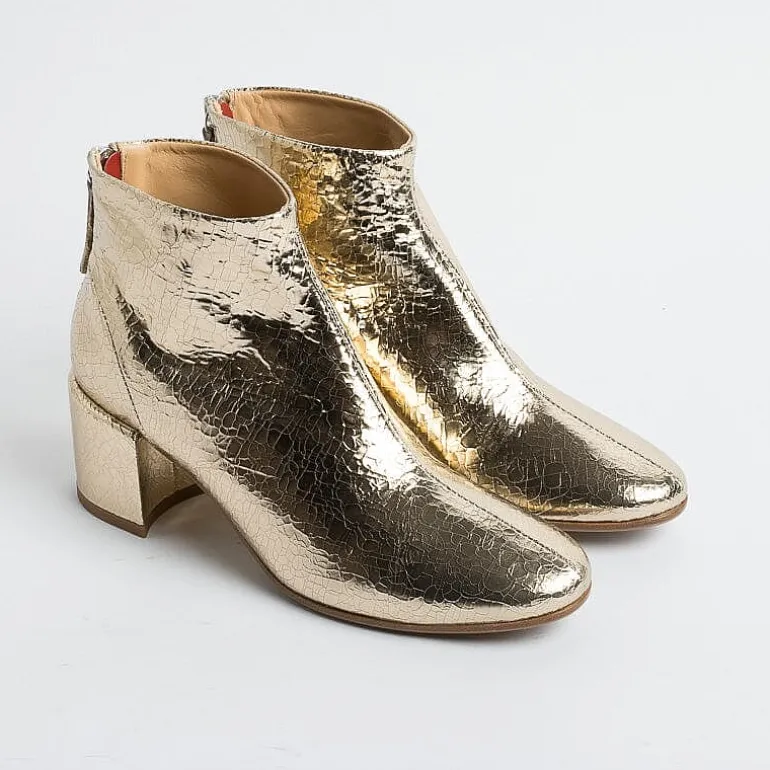 HALMANERA Ankle Boots* - Ankle Boot - Bart 05 - Crackle Gold