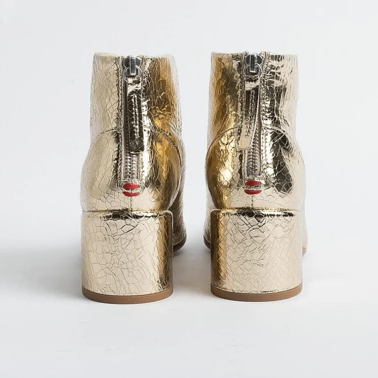 HALMANERA Ankle Boots* - Ankle Boot - Bart 05 - Crackle Gold