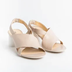 HALMANERA Sandals With Heel* - Sandals With Heel Bea 32 - Natural Baron