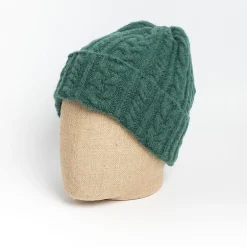 HOWLING Hats And Caps* - Cable Tartan Wool Hat - Green