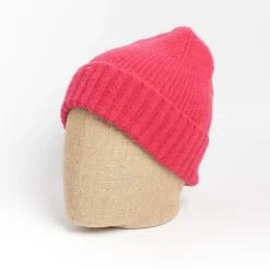 HOWLING Hats And Caps* - Cable Tartan Wool Hat - Jammy Poppy