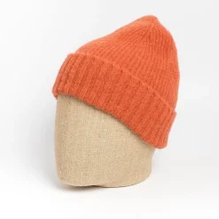 HOWLING Hats And Caps* - Cable Tartan Wool Hat - Jammy Orange