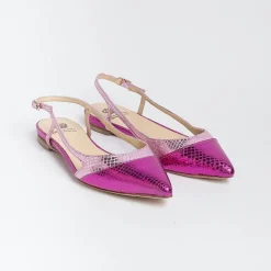 L'Arianna Slingbacks*L' Arianna - Sling Back - Ch2006 - Fuxia Laminated Snake