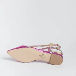 L'Arianna Slingbacks*L' Arianna - Sling Back - Ch2006 - Fuxia Laminated Snake