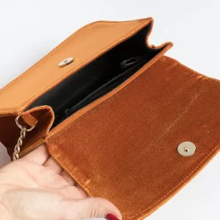 L'Arianna Clutch* - Bag - Lola - Orange Velvet